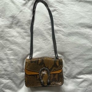Dionysus-inspired leather shoulder / crossbody bag